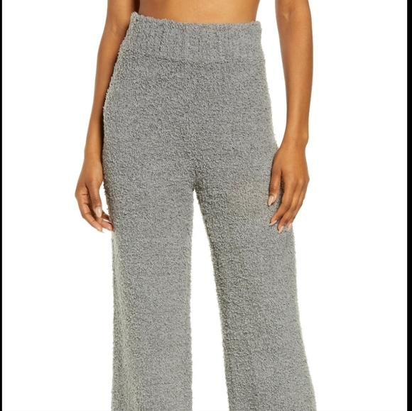 SKIMS Pants - SKIMS Cozy Cabin Knit Wide Leg Athleasure Comfy Launge Gray Women's Pants L/XL